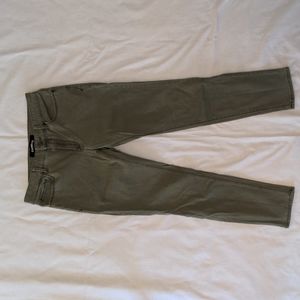 Express Green Mid Rise Stretch Jean Leggings 4S